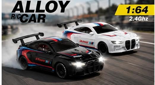 1:64 Scale RC Drift Racing Car, 2.4GHz Wireless Remote Control, Alloy Sports Vehicle with Detailed Bodywork, Agile Handling, Smooth Drifting, Compact Design and Exciting Racing Play