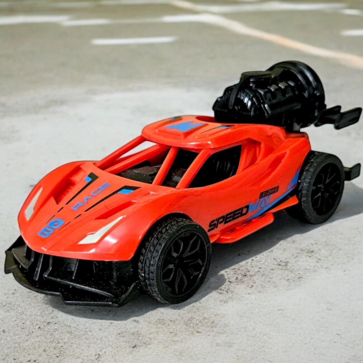 Stylbase Pull Back Car Racing Mist Smoke Car Toy for Kids | Baby Boys & Girls Car for Kids Rubber Tires 15 Cm 3+ Years (Color May Vary)