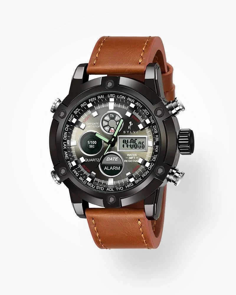 Analog Leather Watch